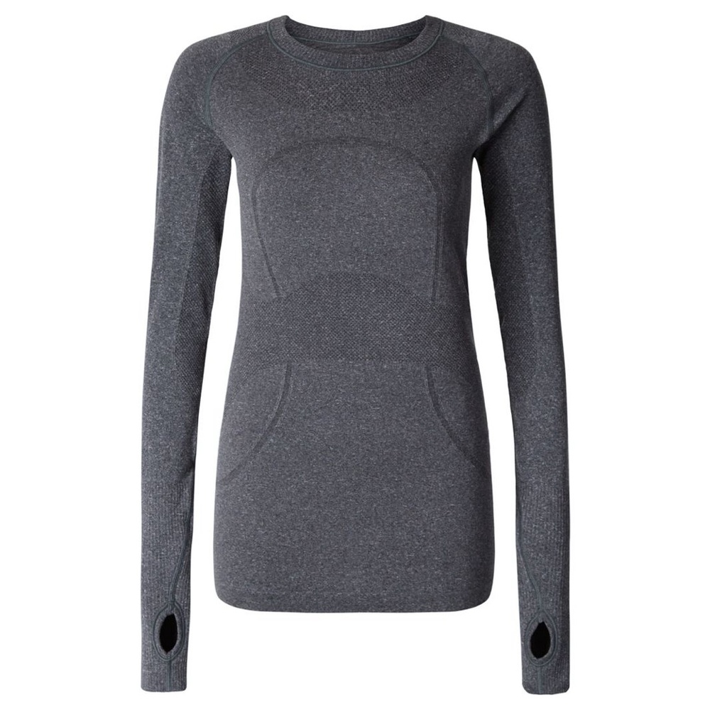 Lululemon Swiftly Tech Long Sleeve Crew – Heathered Black